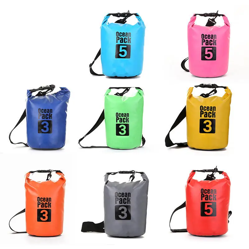 Outdoor Swimming PVC Waterproof Bags Suitable For Diving Drifting With Single Shoulder Straps Swimming Waterproof Bucket Bag