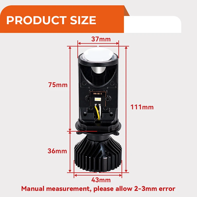 Y6D Headlight Universal 12V Motorcyle Lens H4 LED Car Light Far Integrated Headlight of Y7 Type Universal Bulb Car Motorcycl