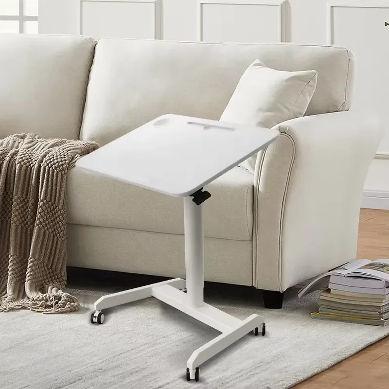 Modern Iron Frame Side Table with Folding Top and Wheels Space Saving Coffee Table for Living Room Unique Design Furniture