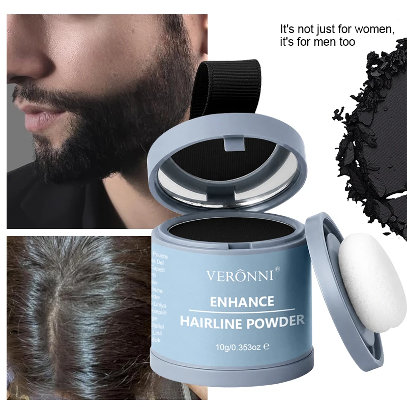 Hair Line Powder 10g Black Root Cover Up Natural Instant Waterproof Hairline Shadow Powder Hair Concealer Coverage 7  Colors