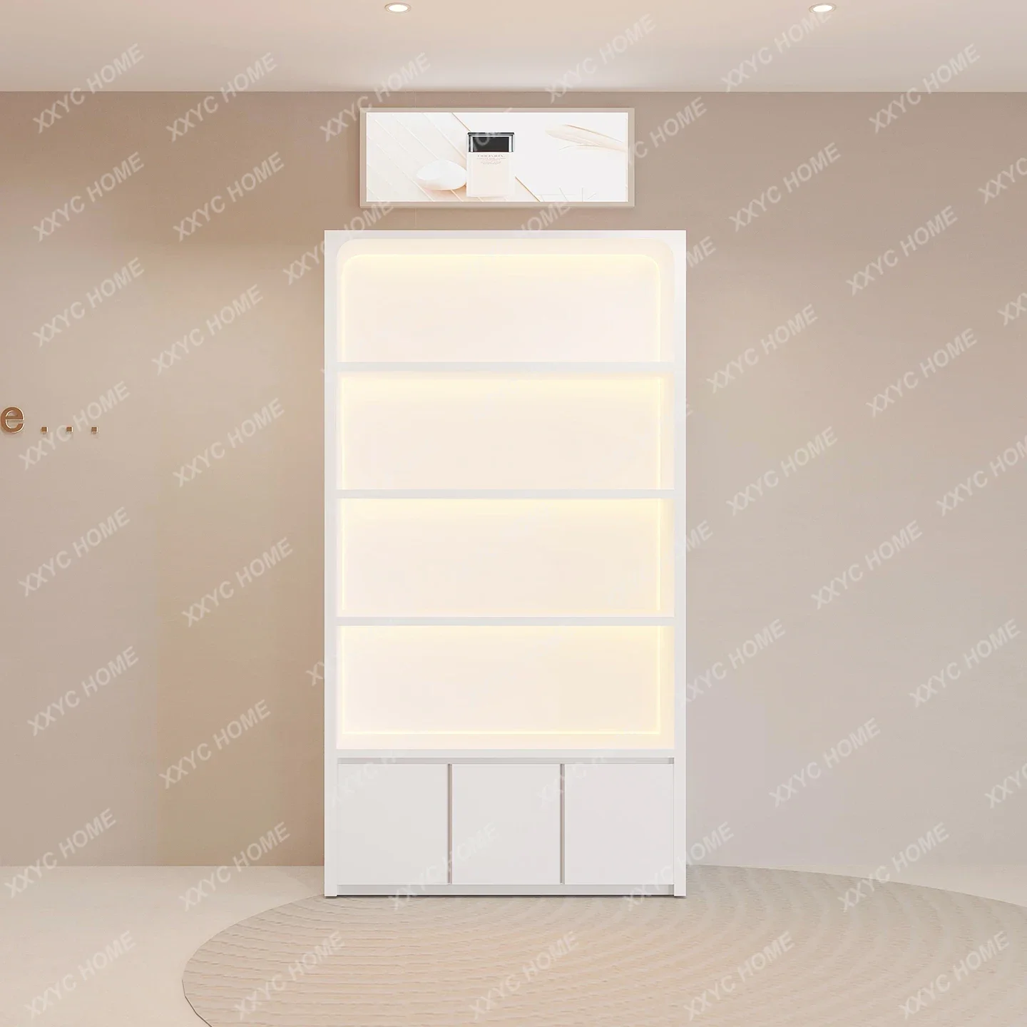 High-end atmospheric beauty salon skin care product display cabinet, cosmetic rack manicure display cabinet a50