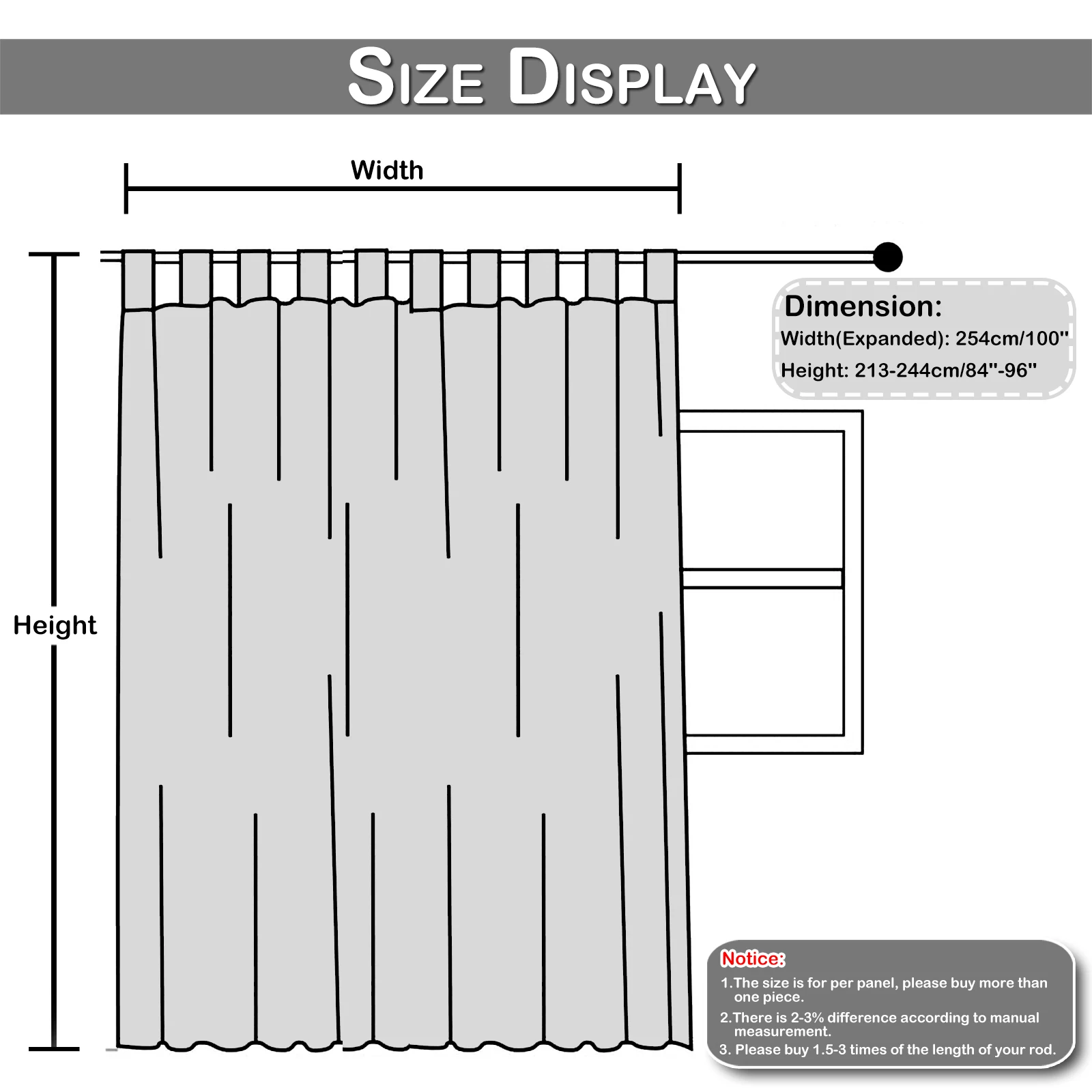 Extra Large Patio Waterproof Curtains Panel Tap Top Outdoor Garden Blackout Curtains Thermal Insulated Window Drapes Pergola