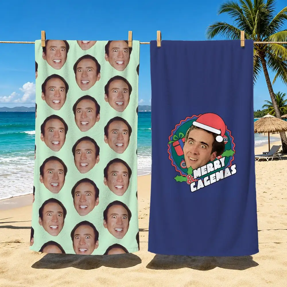 Actor N-Nicolas Cage Towel Towel beach towel, quick drying absorbent bath towel for Swim,Gym,Camping,Outdoor hot