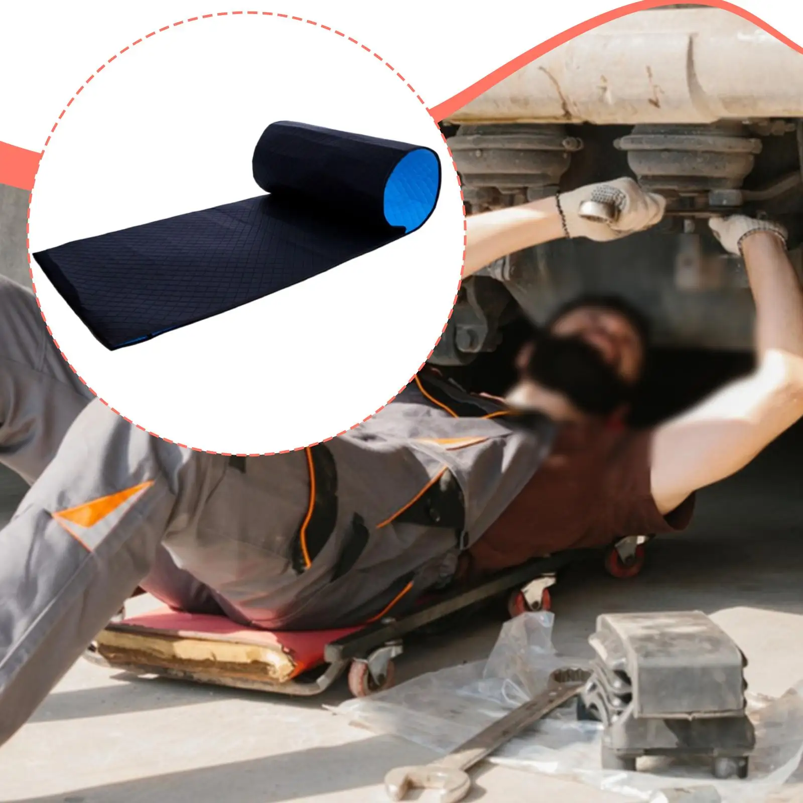 Rolling Creeper Mat Portable Working on The Ground Garage Maintenance Mechanics Mats