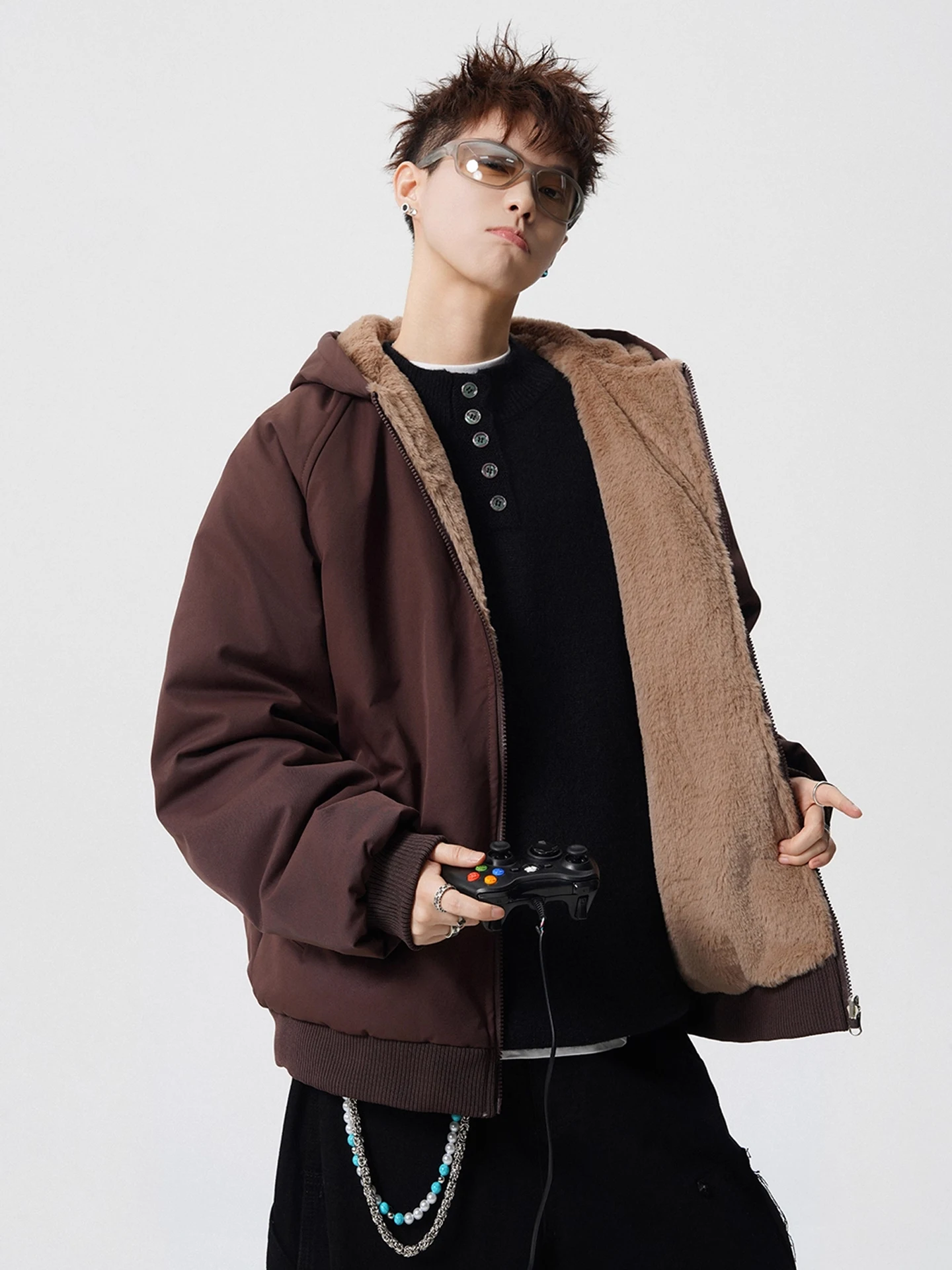 

Двусторонняя одежда Mountain Eagle Cotton Jaet, мужская зимняя спецодежда Thiened, хлопковое пальто American Sle Heavy-Du