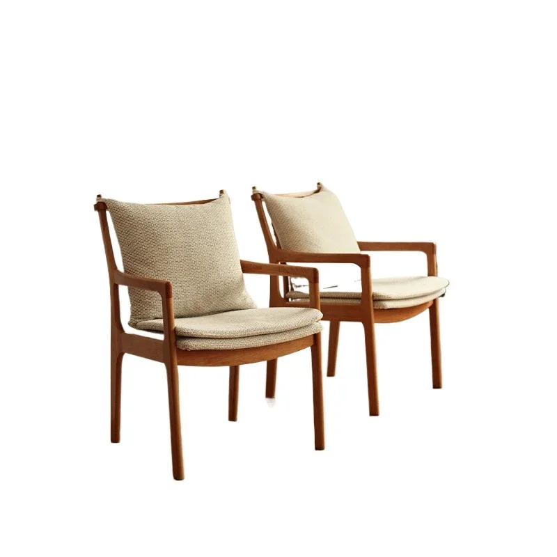 

Solid wood oak dining chair, back armrest, desk chair