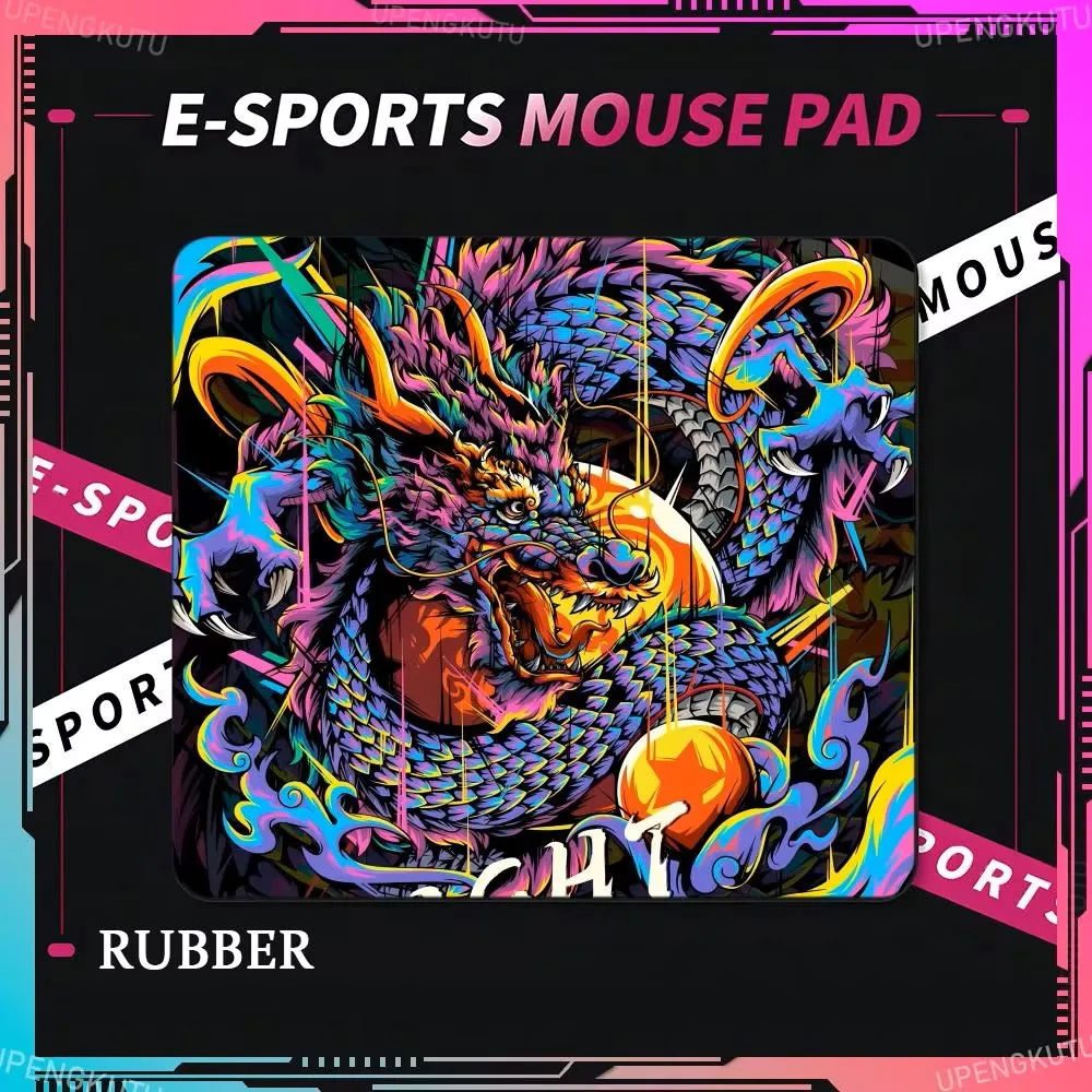 Chinese dragon new style small mousepad game player deskmat gaming accessories high quality esports rubber lock edge mouse pad