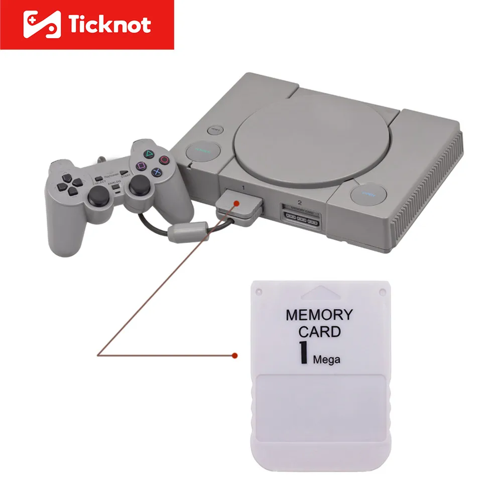 Iment Knot-Carte mémoire pour console de jeu Playstation1, 1 Mo, 1 méga sauvegarde, PS1