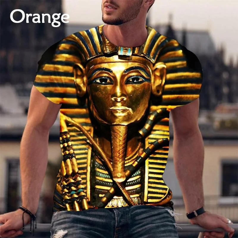 Ancient Egyptian Pharaoh 3d Printing T Shirt Street Funny Hip-hop Fashion Casual Cool T-shirt Top