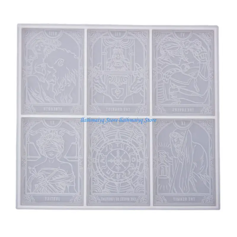 573B Playing Game Cards Epoxy Resin Mold DIY Crafts Divination Cards Silicone Mould