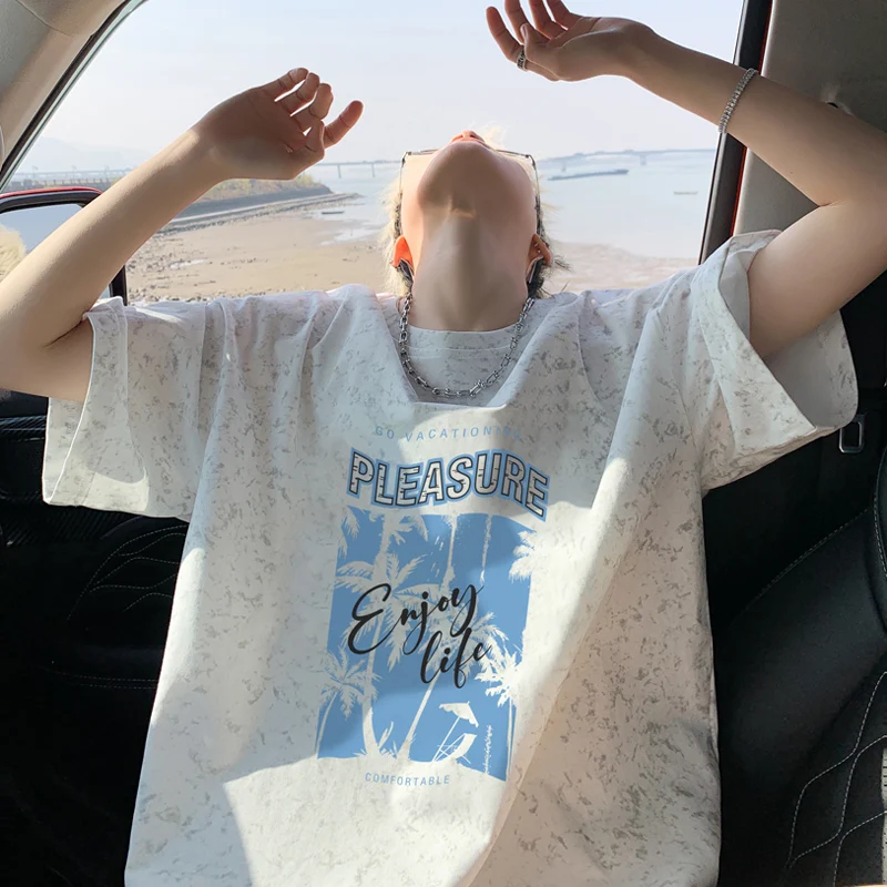 

Мужская хлопковая футболка с буквенным принтом, мужские футболки большого размера 5XL, винтажные футболки, повседневная одежда, летняя футболка большого размера для мужчин