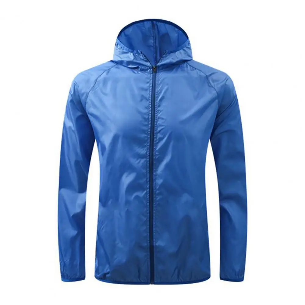 Chaqueta de senderismo impermeable para hombres y mujeres, cortavientos de protección solar, secado rápido, manga larga, abrigo Delgado Anti UV de Color caramelo