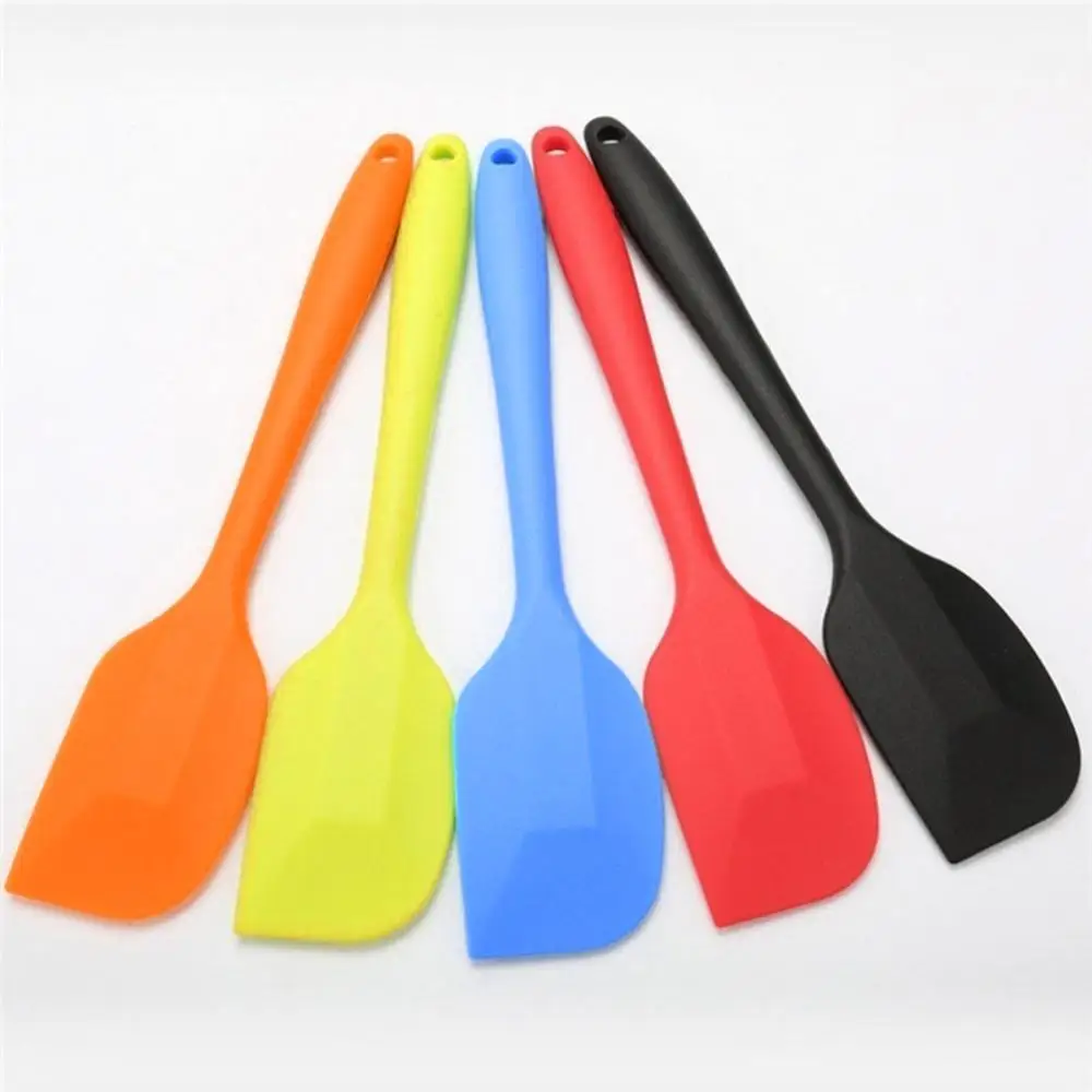 21cm Silicone Spatulas Flexible Long Handle Cake Cream Scraper Slim Cooking Baking Tool Dessert Spoon Soft Spoonula Home Kitchen
