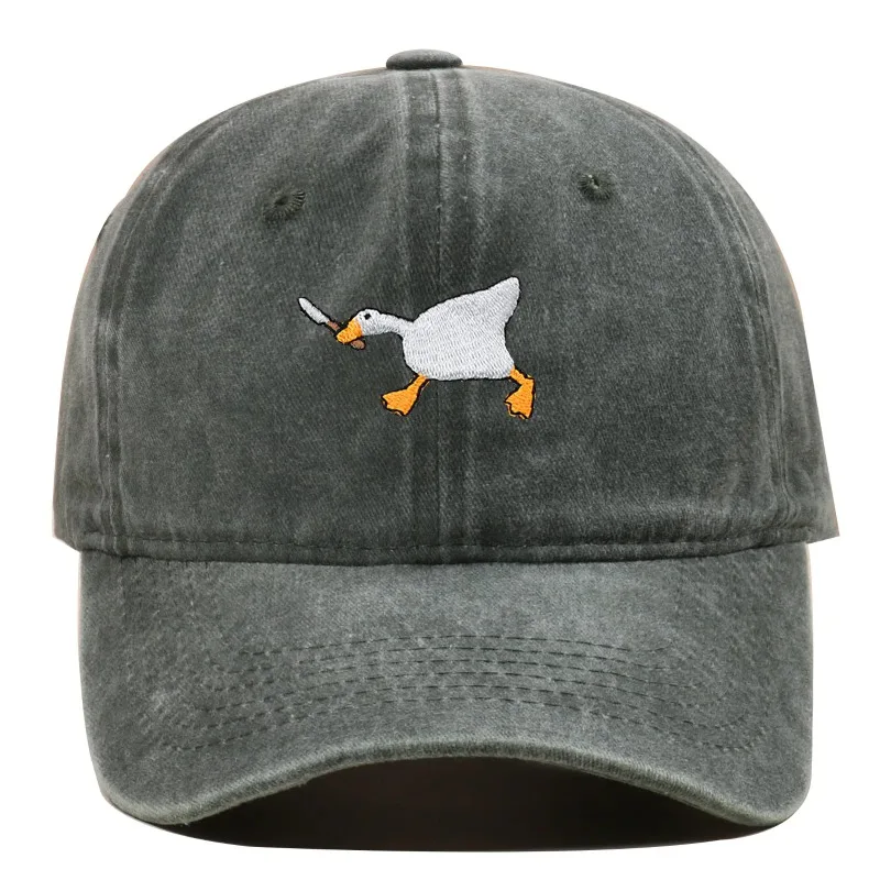 Cartoon Embroidered Funny Dark Humor Cotton Breathable Baseball Cap Casual Streetwear Washed Dad Hat Adjustable for Men Women