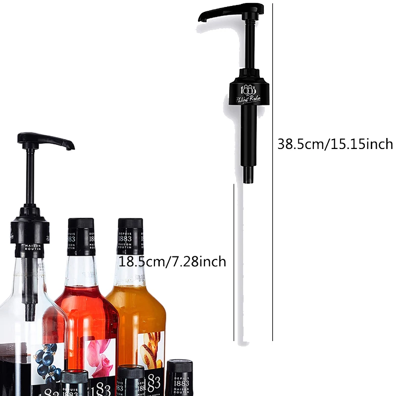 

Coffee 1 Liter Dispenser Syrup Pump Black Liquid Dispenser for Syrup 10Ml Juice Bottle Dispenser Pump