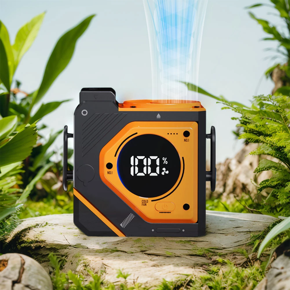 

Семейный вентилятор 5000/9800 мАч, уличный походный вентилятор, перезаряжаемый подвесной шейный/поясной вентилятор для активного отдыха, скалолазания, туризма