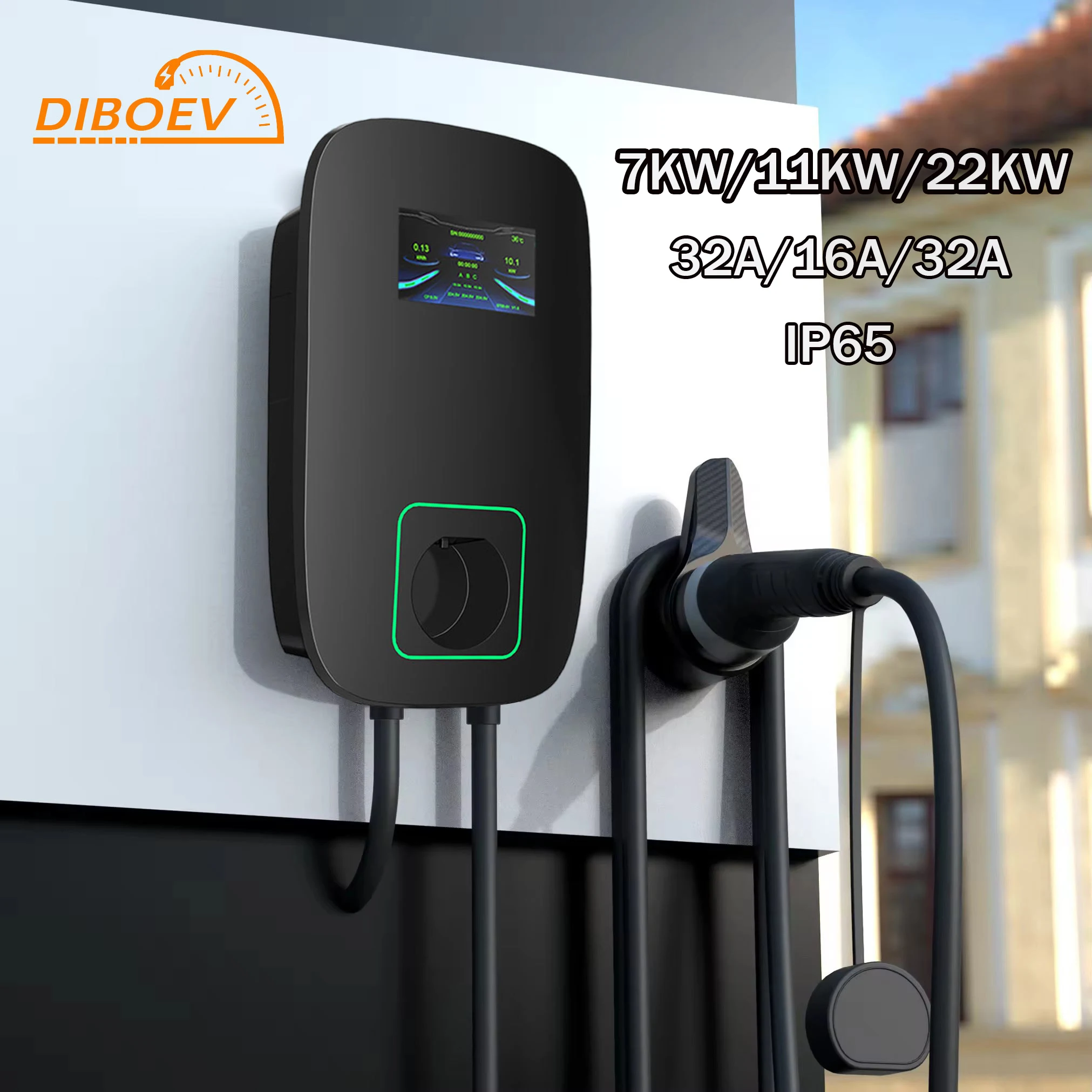 NEW EV Charger Type1 Type2 7KW Electric Vehicle Car Charger EVSE Wallbox 22KW 11KW 3Phase IEC62196-2 SAE-J1772 Socket