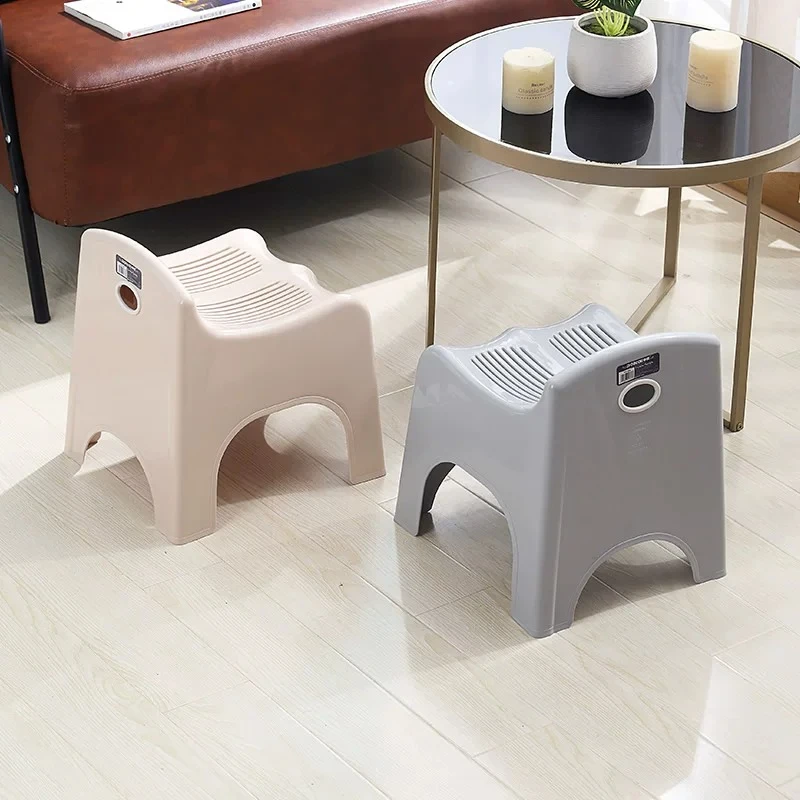 Waterproof Stackable Shower Chair Stools Vanity Elderly Kids Shower Chair Plastic Anti Slip Silla Ducha Adulto Furniture Home