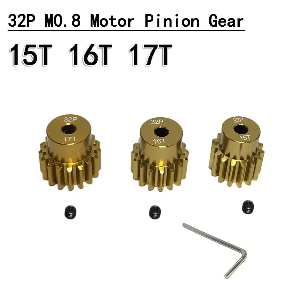 32dp 540 engrenagem de pinhão do motor 12t 13t 14t 15t 16t 3.175mm conjunto de peças de engrenagens de pinhão de eixo para motor de escova sem escova de carro 1/10 rc