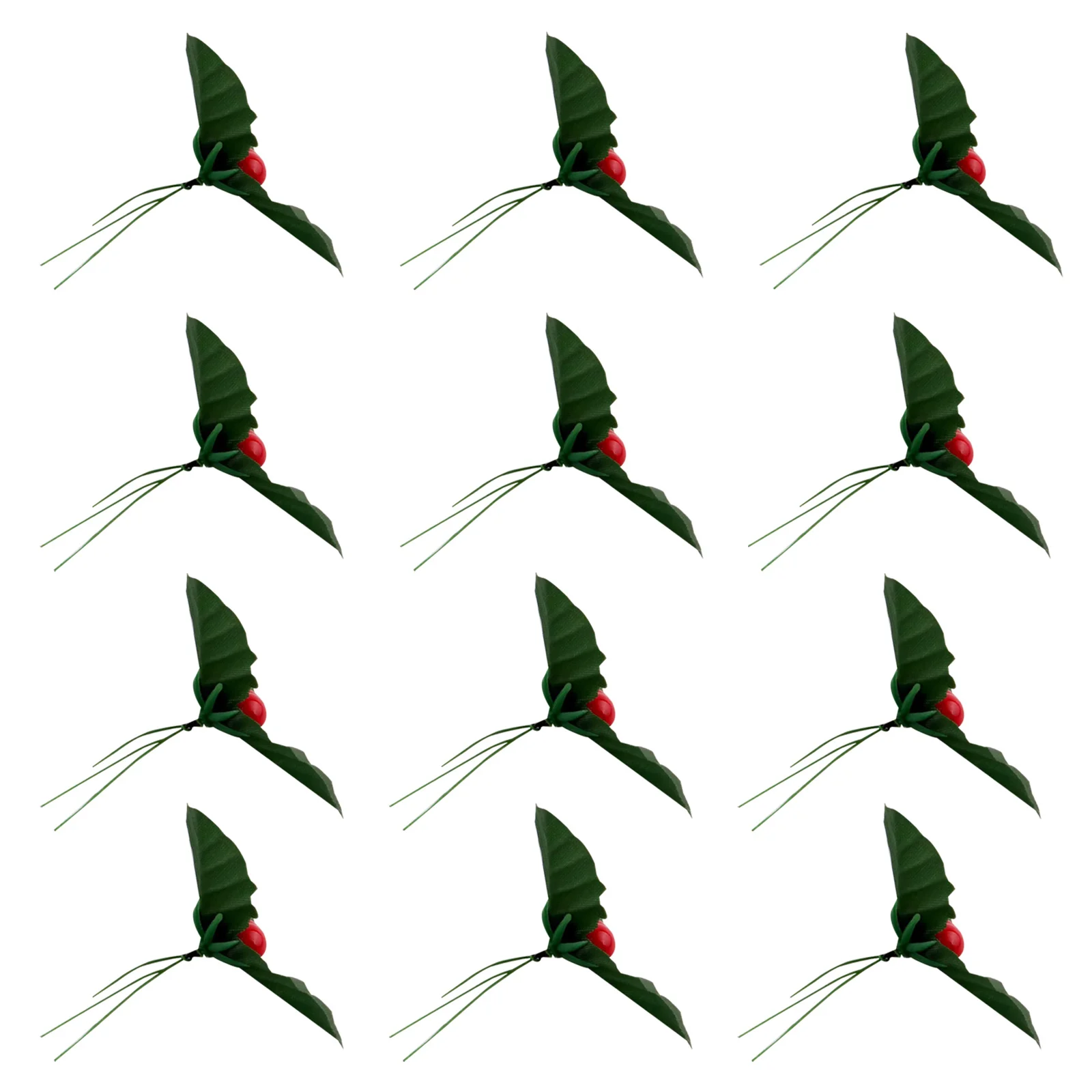 

50Pcs Holiday Berry Tree Picks 7Cm Faux Red Berry Branches with Holly Leaves for Christmas Vase Fillers Party Decorations