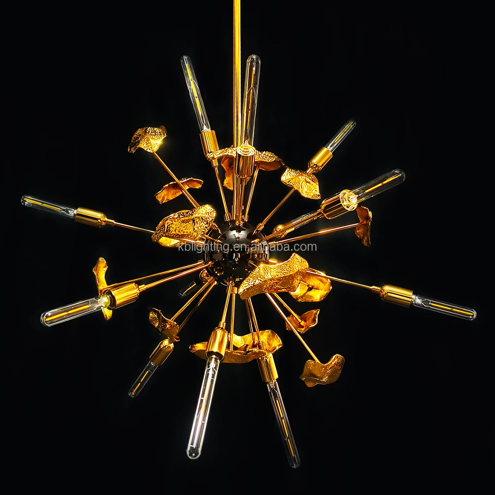 Industrial Design Decor Restaurant Hanging Lamp Metal Sputnik Chandelier