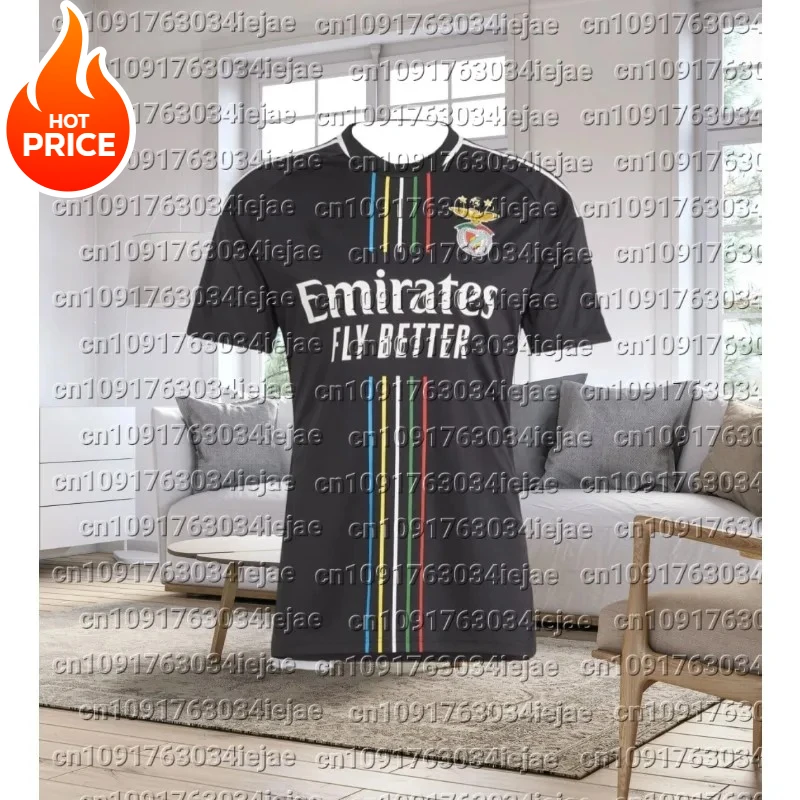

2025 Latest Benfica Home and Away Football Jersey 3D Printing Breathable and Comfortable Outdoor Sports Training Short Sleeves