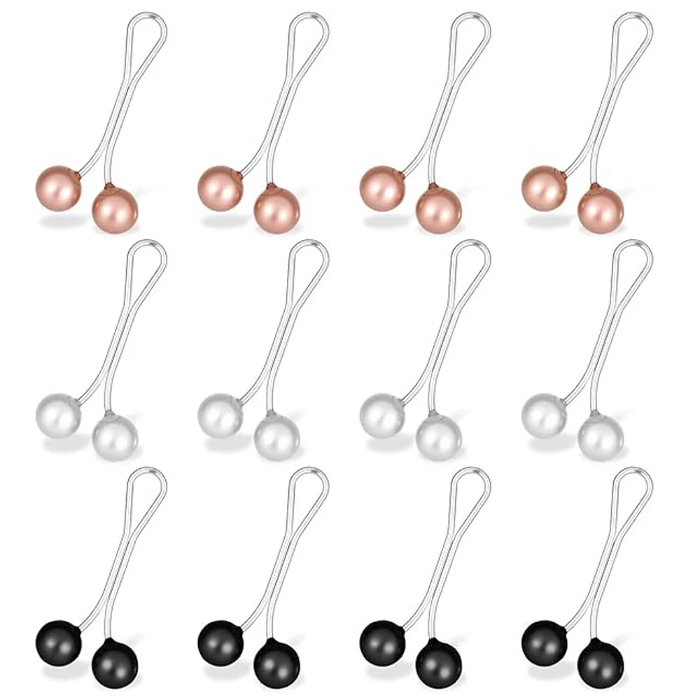 12 pièces U forme Hijab écharpe musulman écharpe châle Clips foulard perle broches Clips perle broche broches pour robe de mariée décorative