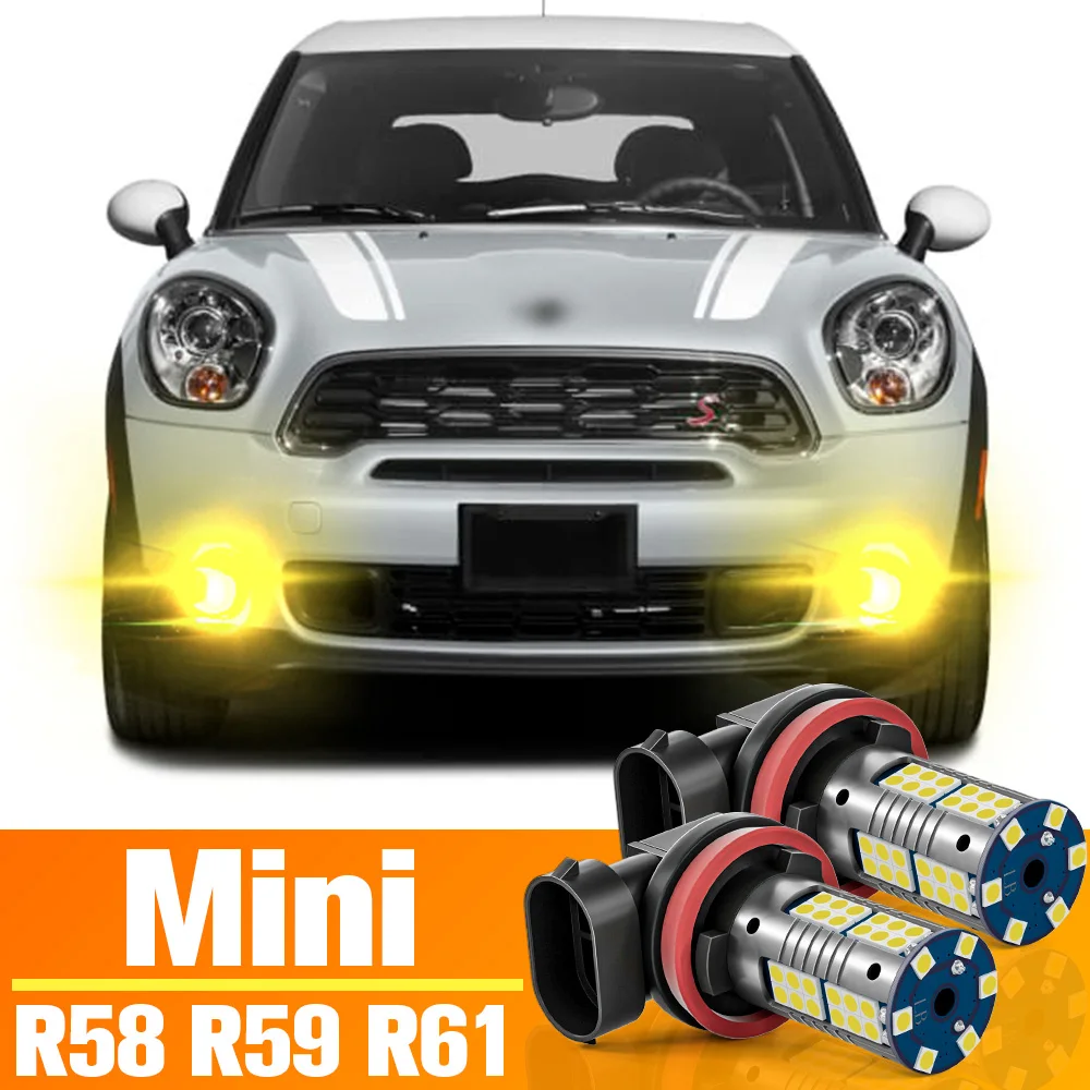 2pcs LED Fog Light For Mini Cooper Coupe R58 Paceman R61 Roadster R59 Accessories Bulb 2011 2012 2013 2014 2015 2016