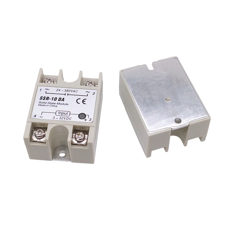 1 Pc SSR White or Blue Shell Single Phase Solid State Relay Module for PID Temperature Control  DD DA SSR-25DA SSR-40DA SSR-40DD