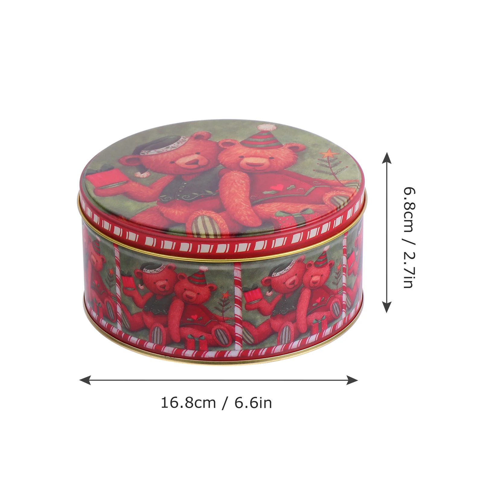 2Pcs Iron Cookie Storage Box Multi Purpose Organizer for Sweets Treats Handicrafts Easy to Carry Party Decorations
