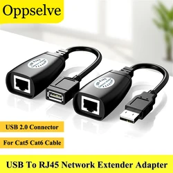 USB To RJ45 Network Cable Adapter Cat6 Cat5 LAN Ethernet Network Extension Repeater Converter For Laptop Computer Mouse Printer