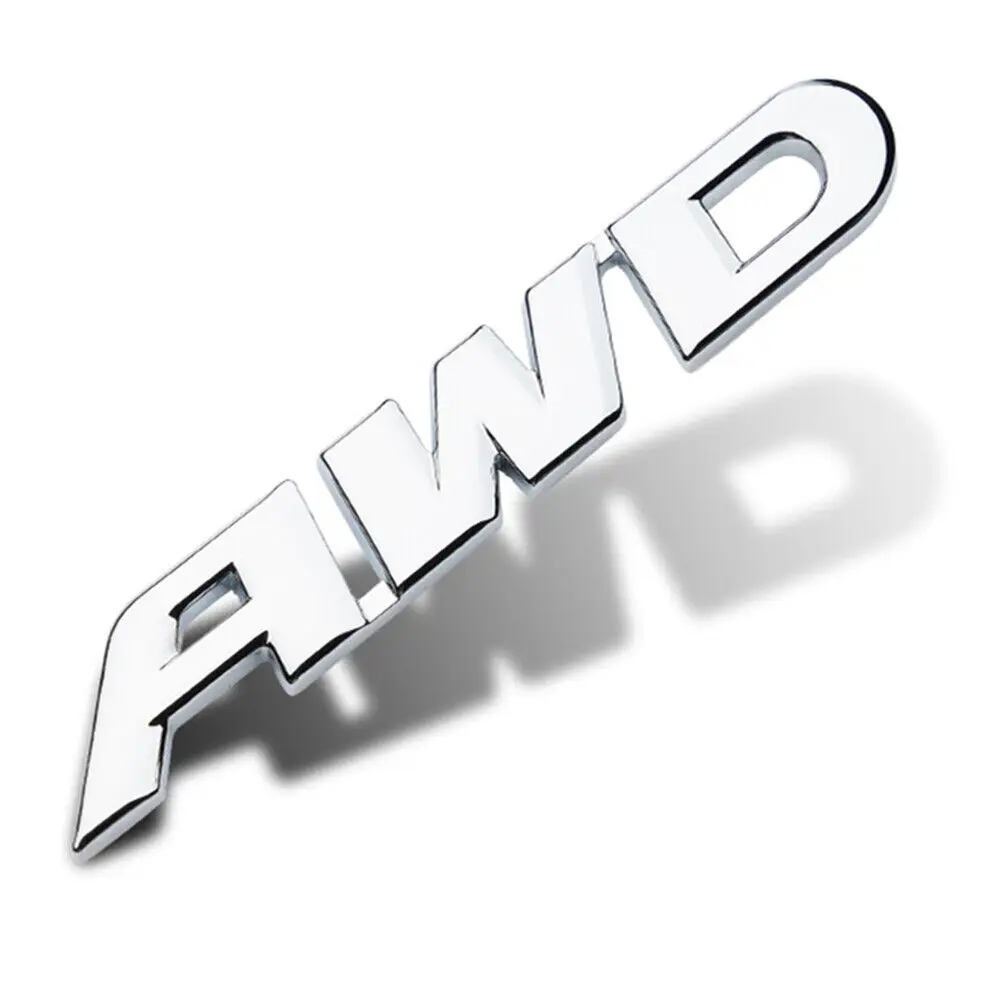 

1pc AWD Chrome Letter Metal Badge Sticker Car SUV Door Trunk Tailgate Emblem Accessories Universal