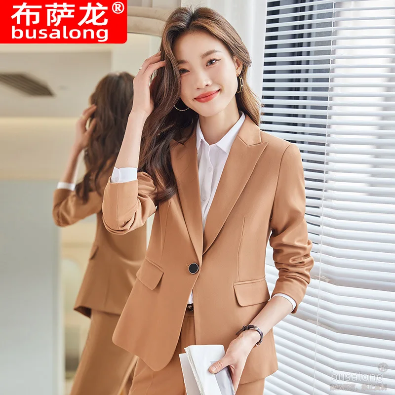 Ensemble de costume professionnel pour femmes, nouveau Style, automne-hiver, nouveau Style, déesse élégante, coupe cintrée, petit Blazer, vêtements de travail