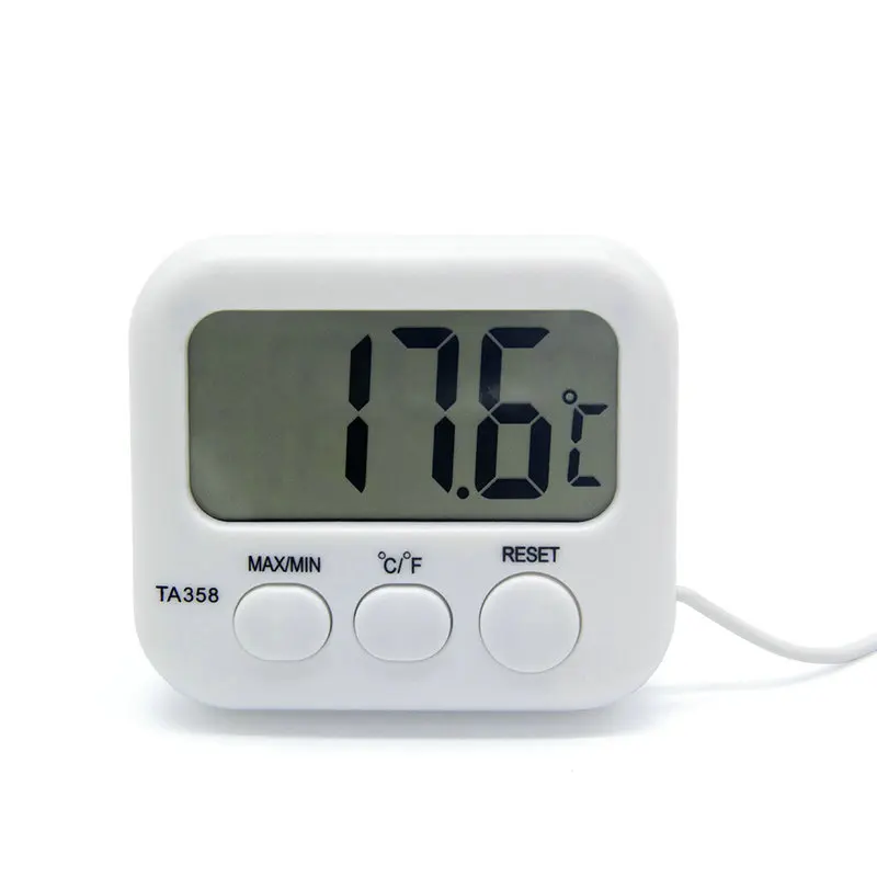 Standing Station Mini LCD Digital Thermometer With Probe Sensor Swimming Pool Refrigerator Water Tank With Cable 1.5M