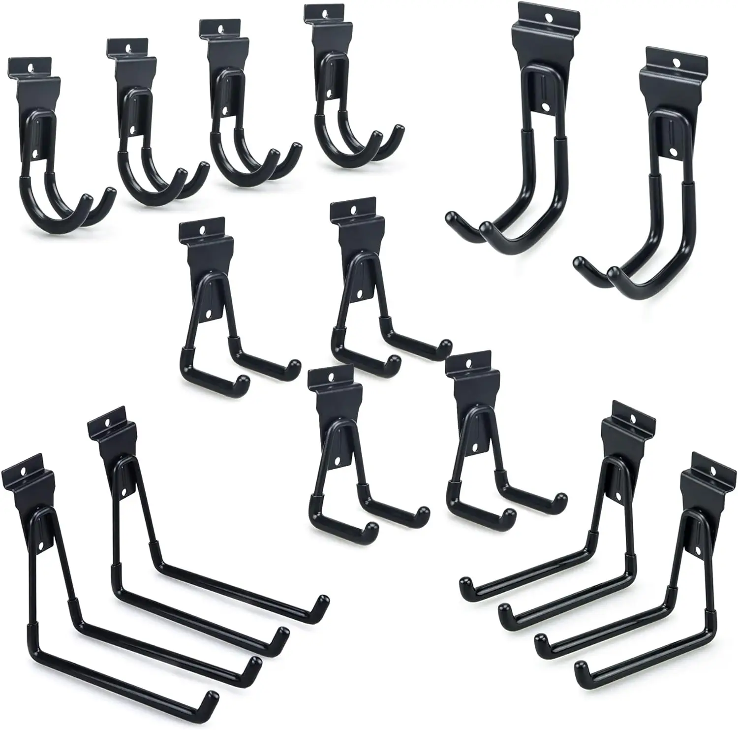 14pc Heavy Duty Metal Hook Garage Organizer Slatwall Storage Hooks