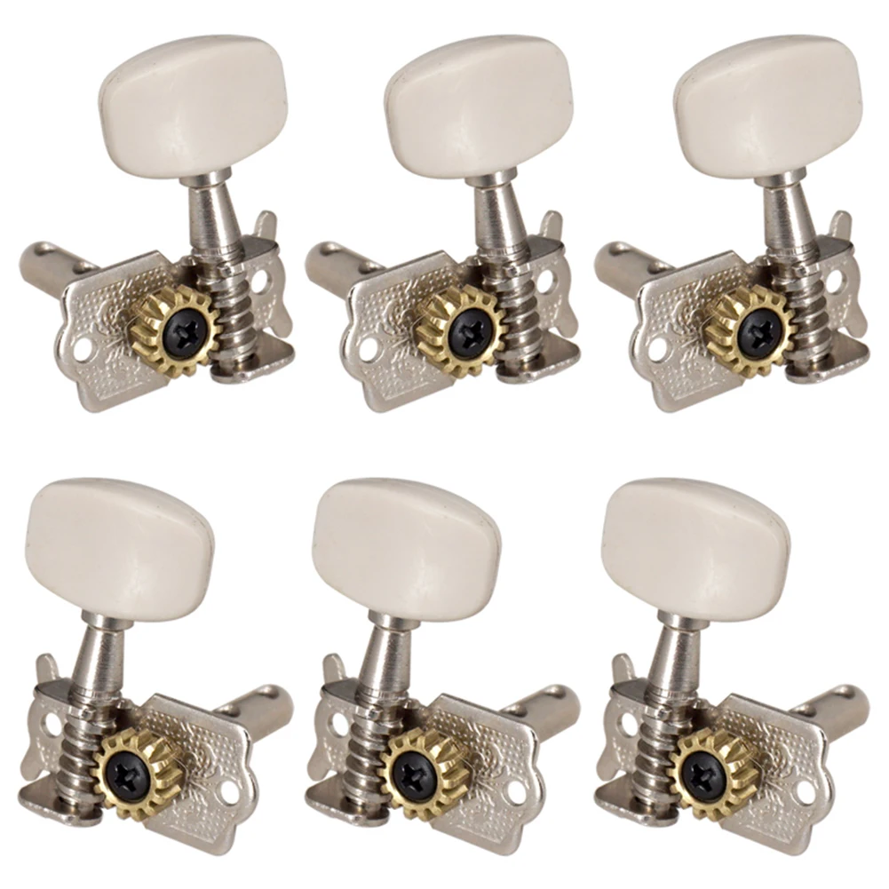 6pcs Akoestische Gitaar 3L 3R Open String Knop Stemsleutels Metalen Machine Head Key Peg Tuners voor Gitaar fittingen