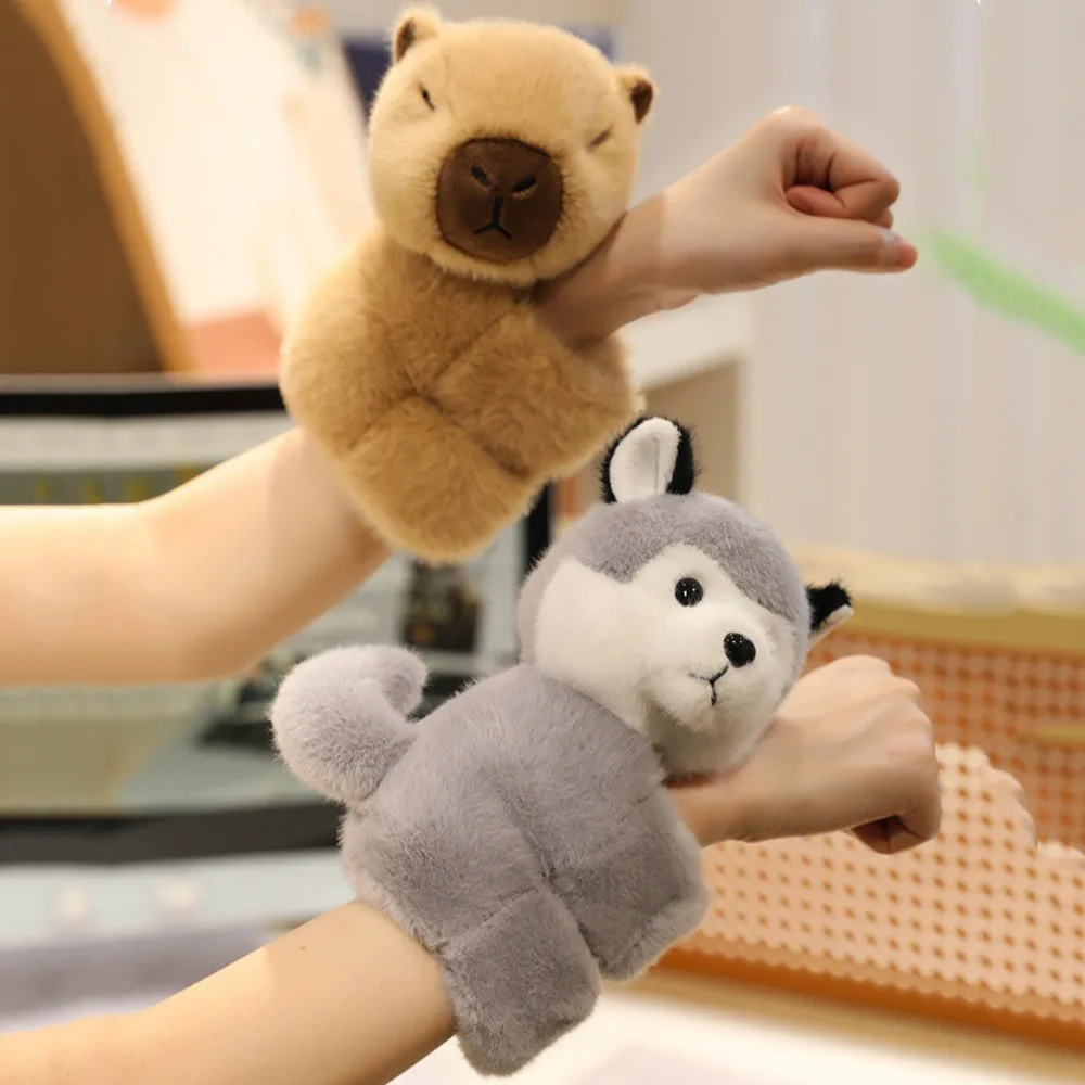 

Panda Animal Plush Wrist Band Monkey Simulation Capybara Slap Bracelet Wrist Style Soft Plush Doll Slap Bracelet Kids