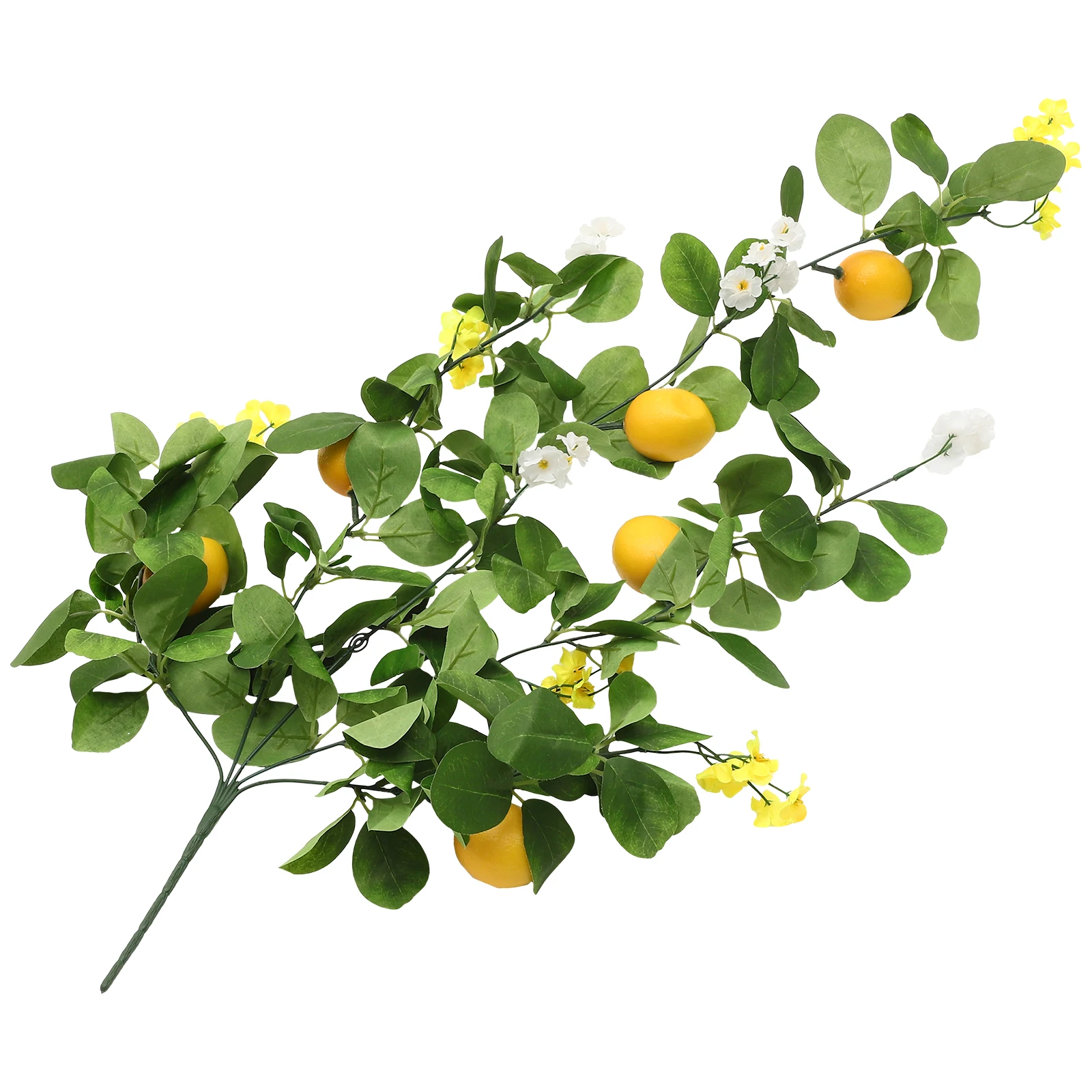 

Artificial Wall Plant Decoration Lemon Branch Garland Hanging Stems Faux Leaves Home Wedding Decor Plastic Lemon Leaf