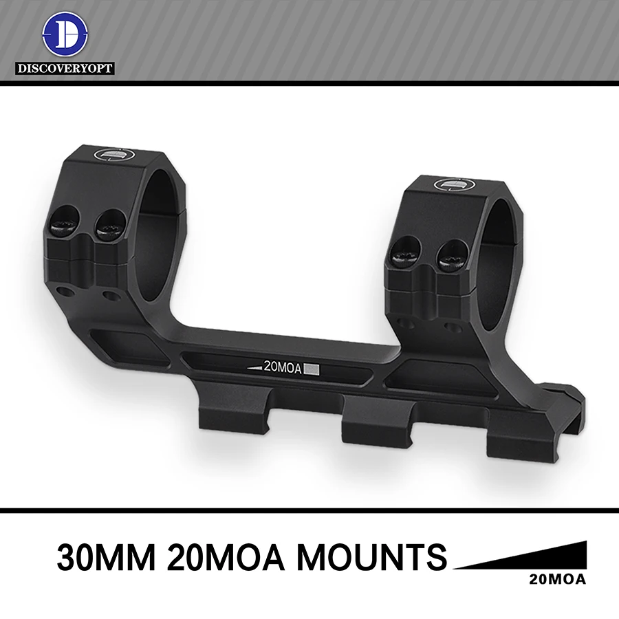 Discovery One-Piece Scope Mount With 20MOA Tilt Angle Mount For Rifle Sight For Picatinny Rail Suitable For Precision Shooting