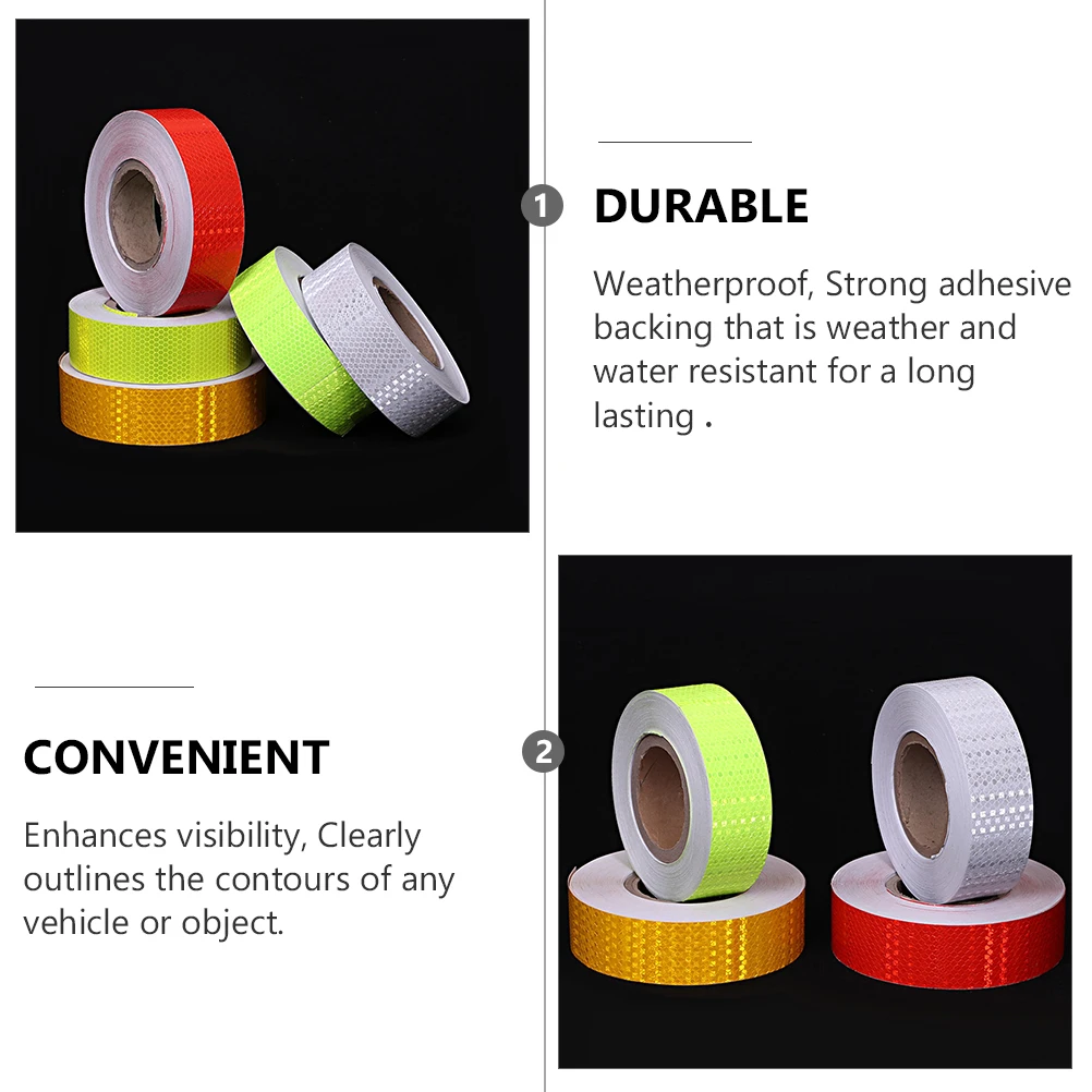 Waterproof Luminous Reflective Strong Adhesive Safety Warning Fluorescent For Vehicles Road Markings Home Security Night