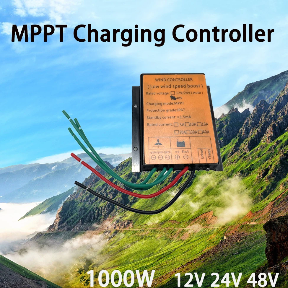 MPPT Solar Tracker Wind Solar hybrid Charge Controller MPPT 12V 24V 48V Battery Regulator 50A 58.3A for Wind Turbine Solar