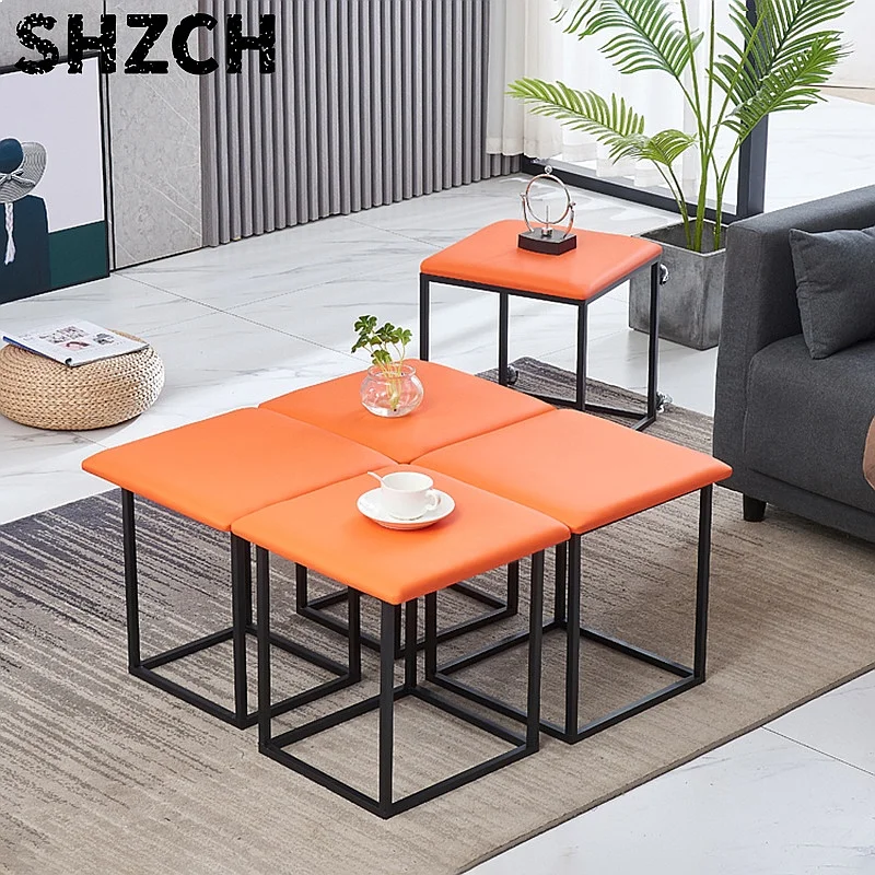 Nordic 5 in 1 Sofa Soft Stool Creative Home Rubik Cube Folding Multifunctional Furniture