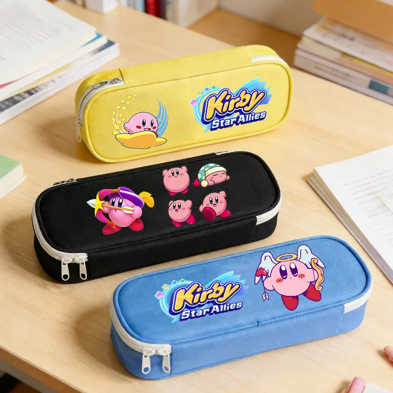 Kirbys – boîte à crayons imprimée pour enfants, papeterie scolaire, sac à crayons en tissu Oxford, trousse à crayons pour garçons et filles, fournitures pour étudiants, boîtes à stylos de dessin