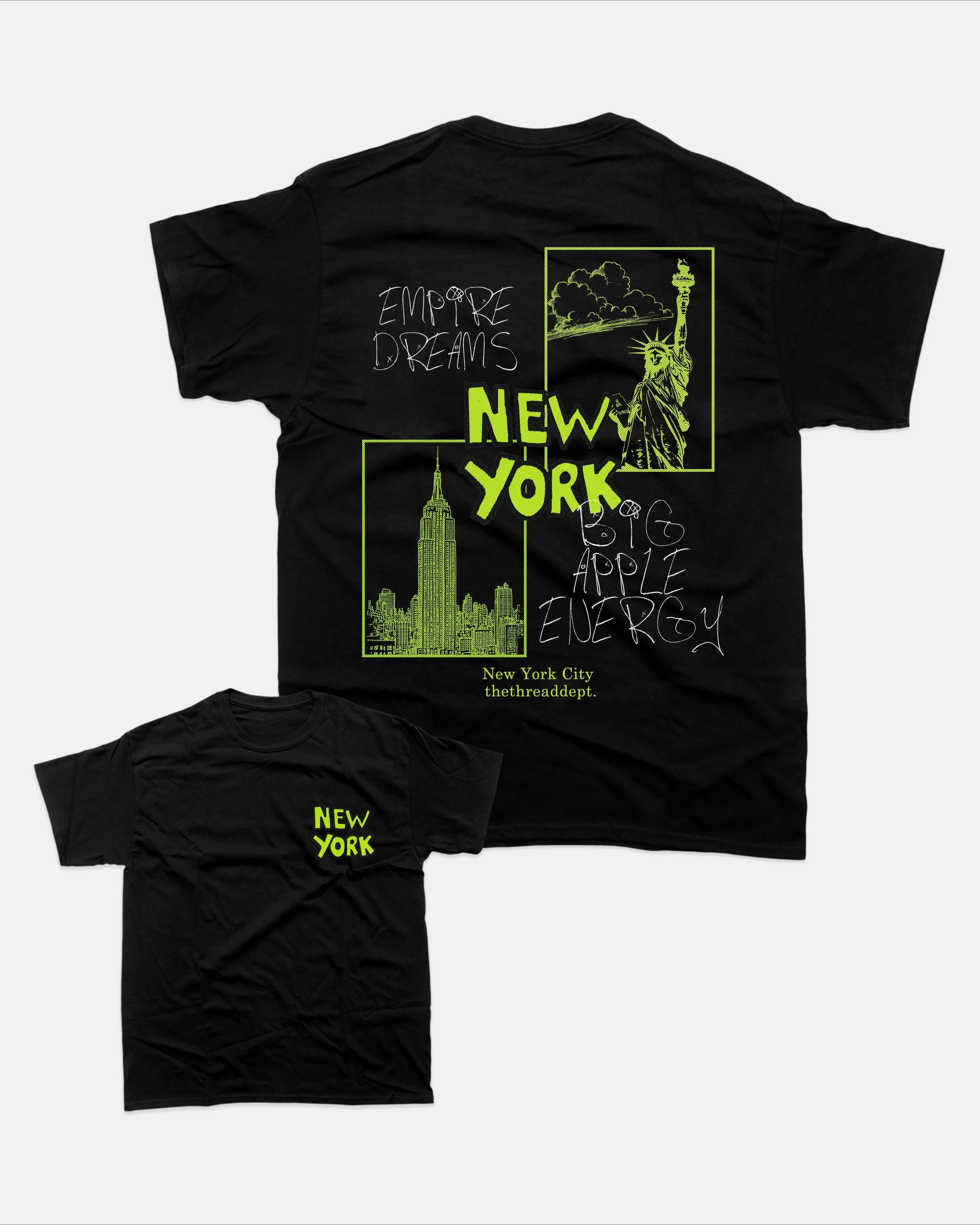 เสื้อยืดกราฟิกดีไซน์ใหม่ ซัมเมอร์ 2025 นิวยอร์กซิตี้ _ ดีไซน์หรูหรา ระดับไฮเอนด์ สำหรับทั้งชายและหญิง สไตล์ Y2K