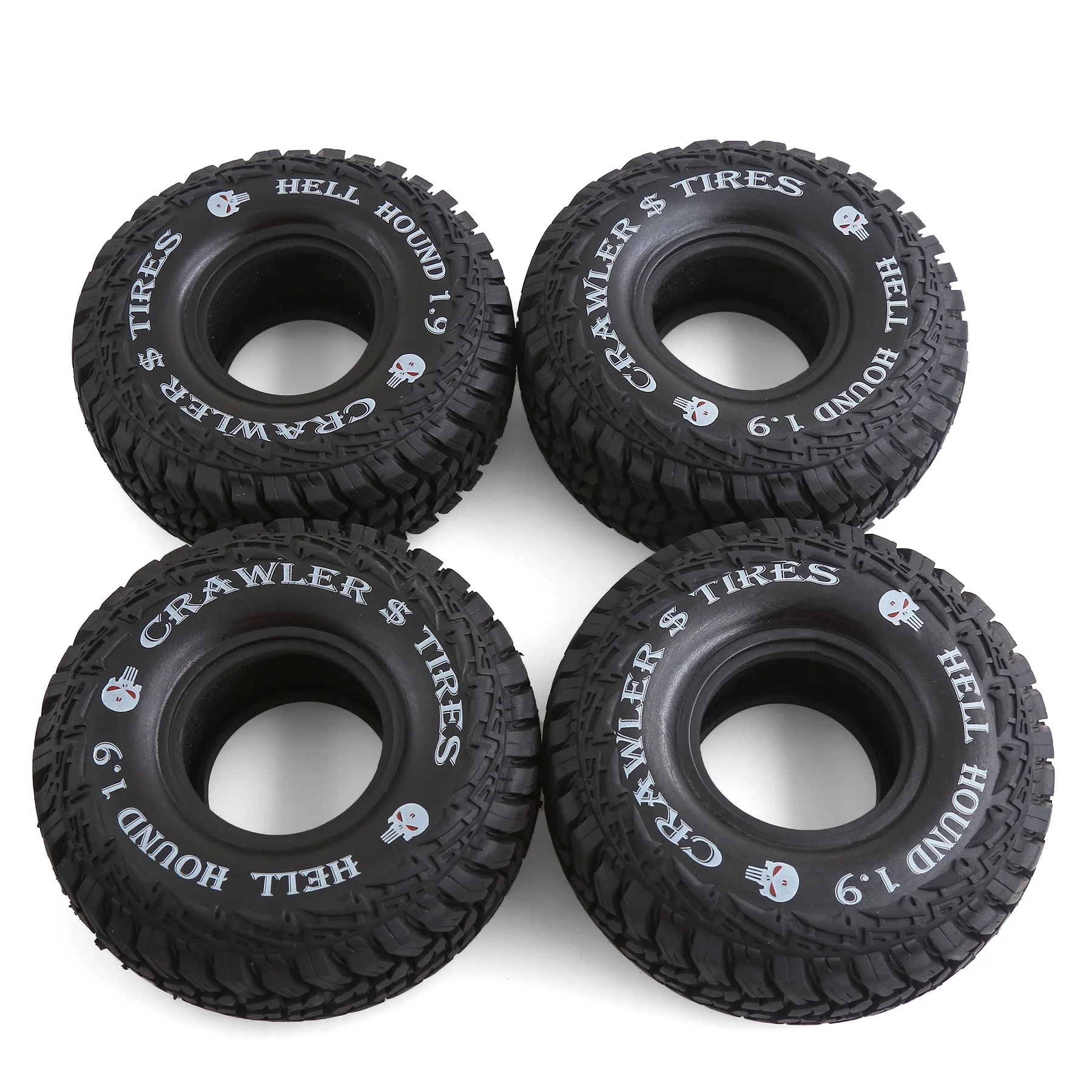 1.9 RC Tires 1/10 Rubber All Terrain Crawler Tyres For 1:10 Rock Mud Crawler Car Traxxas TRX4 Axial SCX10 II RC4WD D90 Tamiya view 3