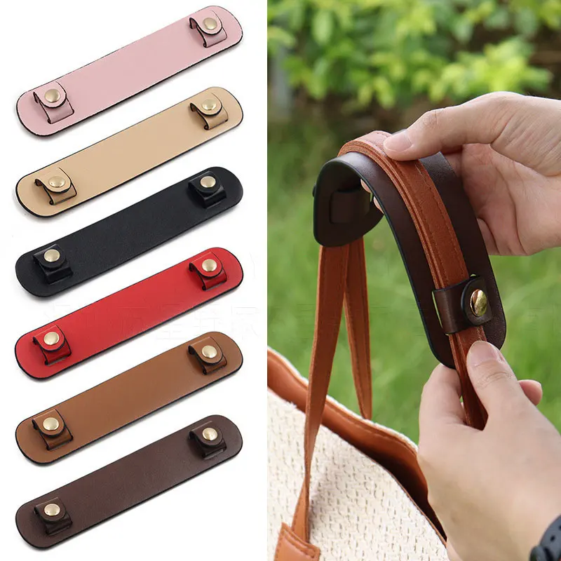 1pc Bag Strap Decompression Shoulder Rest Pads Wide PU Leather Bag Strap Shoulder Rest Handle Fixing Clips Fashion Bag Accessory