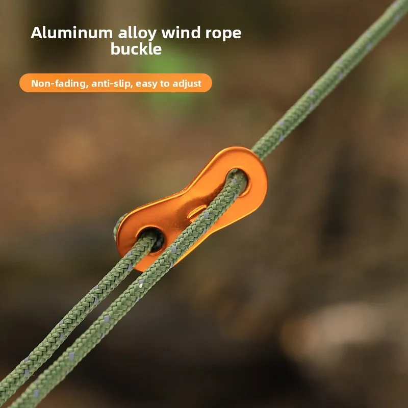 

Aluminum Alloy Camping Tent Canopy Ground Nail Set with Hammer & Windbreak Rope