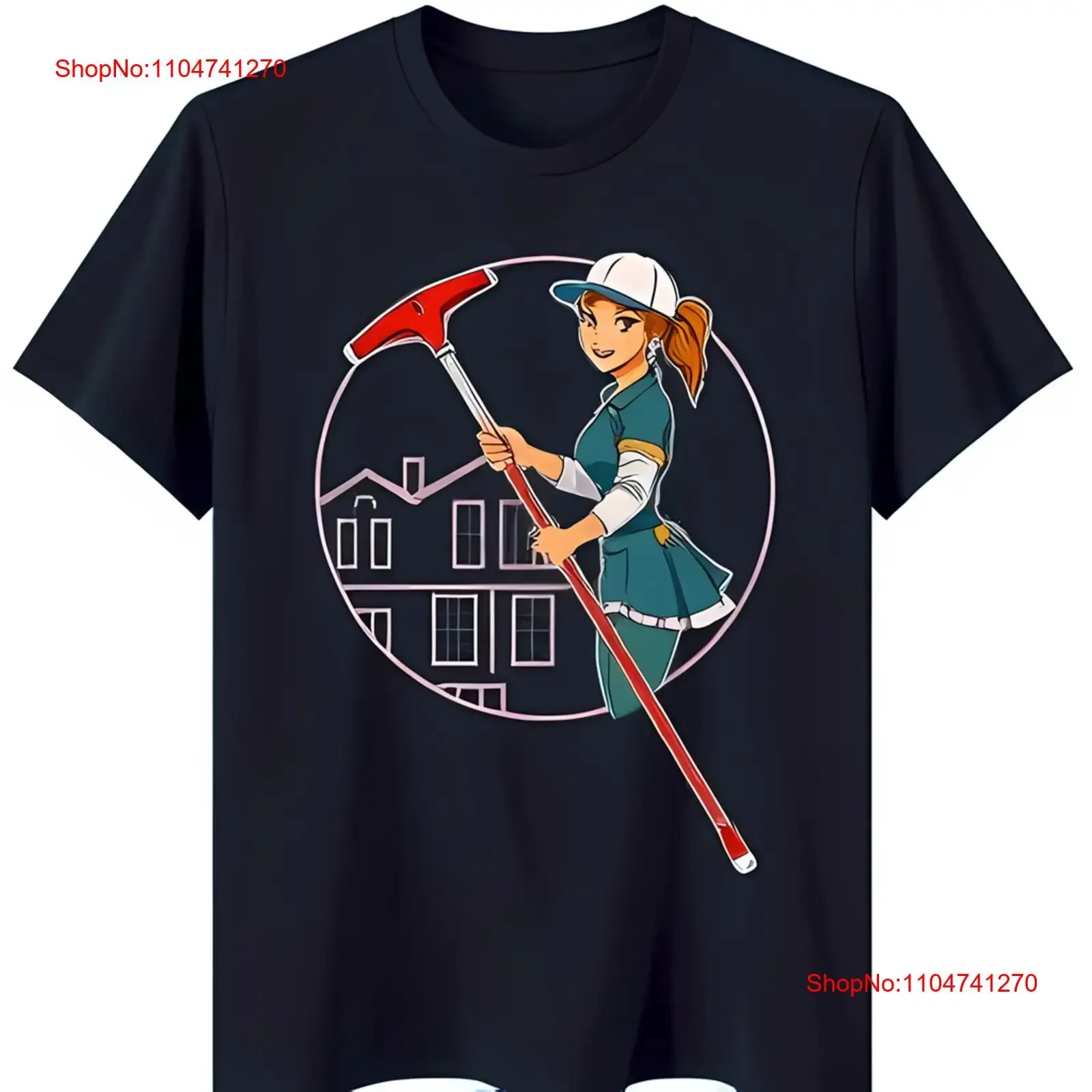 

Stylish Black T Shirt with of Woman in White Hat Green Outfit Holding vintage Washed Slightly Breathable graphic streetwear