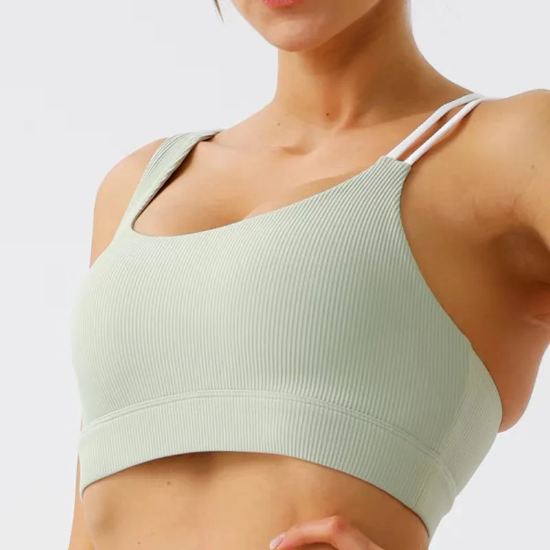 Environmentally Friendly Recycled Nylon Yoga Suit Top Slimming Sports Bra Women's Fitness Running Vest