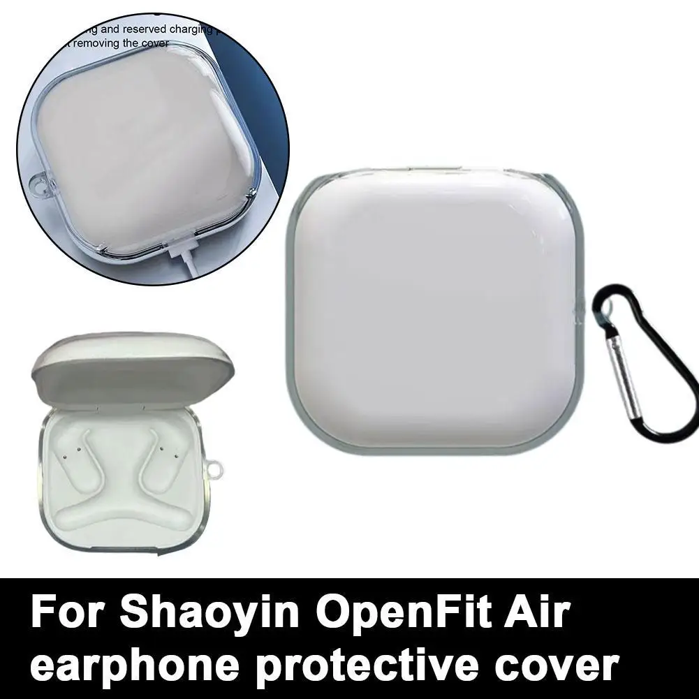 Wireless Headphone Protective Case For Openfit T910 Air Earphone Shockproof Protective Cover Transparent Case 2024